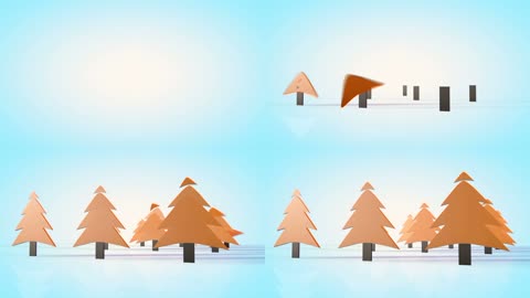 三维视觉弹出圣诞树LED动态背景视频素材