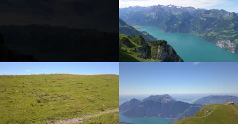 4K航拍瑞士阿尔卑斯山脉