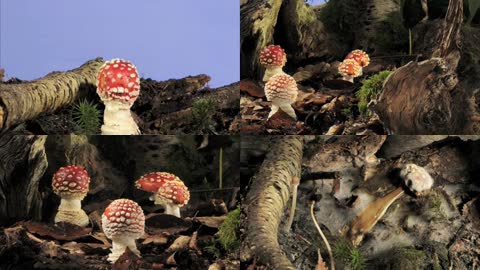 蘑菇菌类植物生长