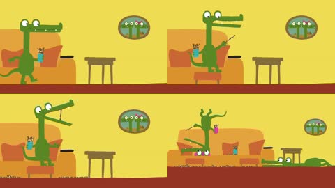 【创意动画】两只鳄鱼的爱情