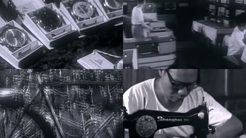 70年代老上海手表自行车电视机缝纫机三大件