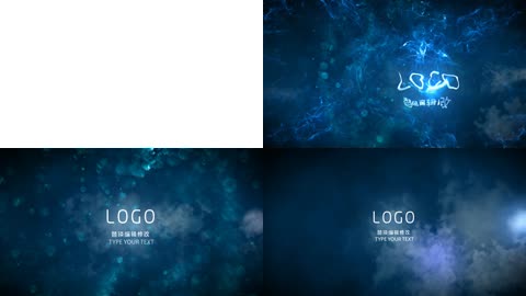 大气粒子LOGO标志演绎模版