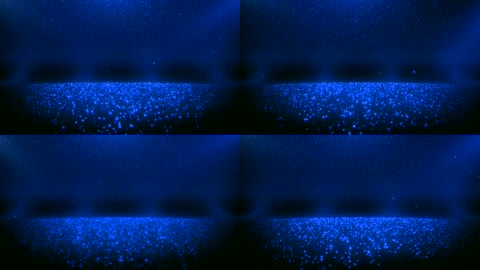 蓝色高冷粒子星光循环4K