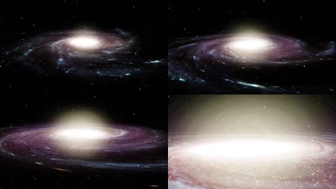 神秘探索宇宙银河空间旋转光效粒子