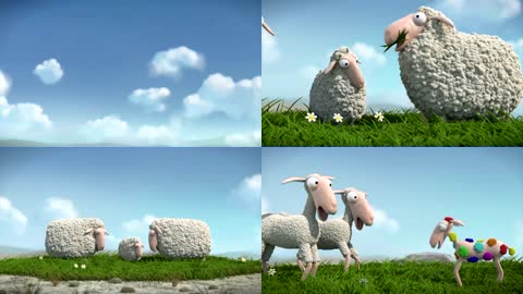 【创意动画】羊爸羊妈教小羊叫