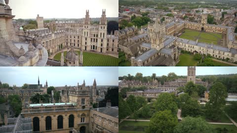 著名牛津大学建筑实拍航拍