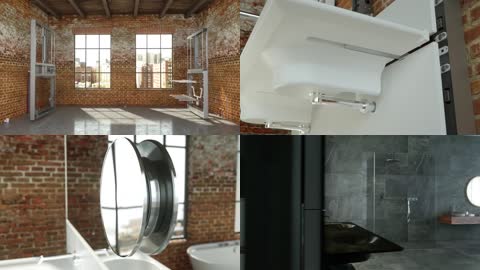 卫生间卫浴产品3d动画