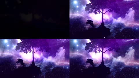 紫色梦幻星空led背景视频