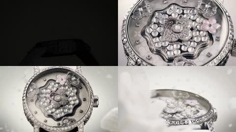 精美钻石手表腕表素材视频
