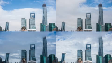 上海的天际线视频