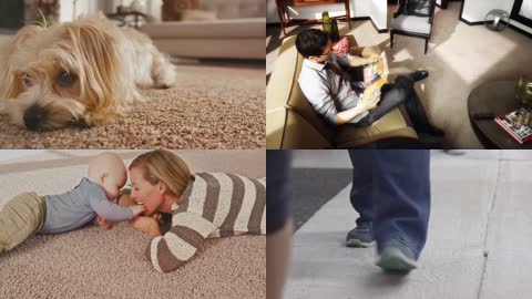 温馨家庭生活高级地毯素材