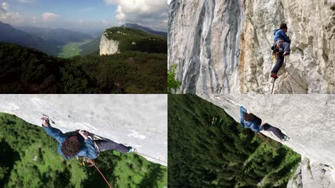 励志登山攀岩企业精神开场视频