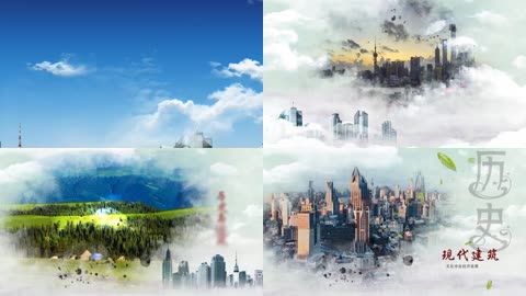 大气云层图文城市企业宣传片 