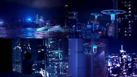 航拍香港无人机视频