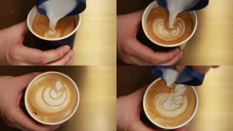 香浓拿铁咖啡制作视频