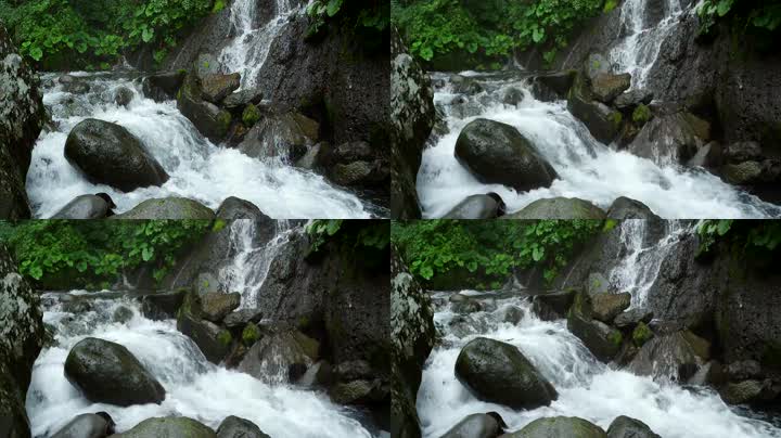 场景实拍山间小溪流水 (1)