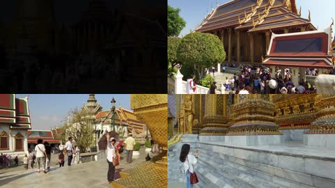 4K泰国曼谷寺庙佛教文化旅游