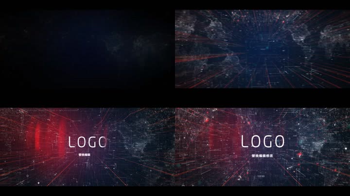 互联网科技数据LOGO标志片头 