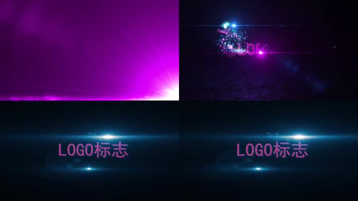 时尚粒子光斑LOGO标志演绎