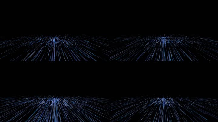 蓝色粒子光线放射舞台背景（循环）