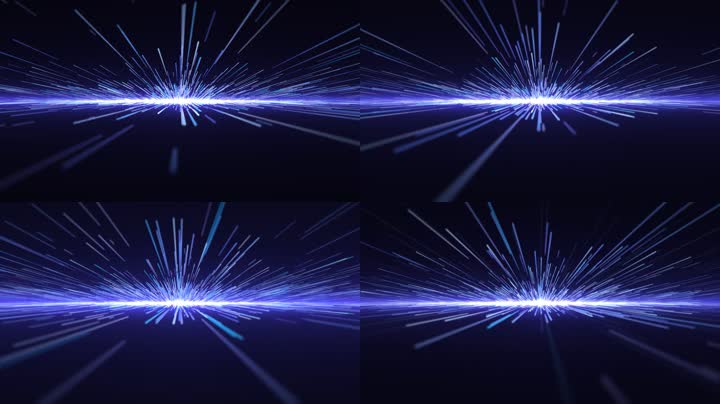 蓝色粒子光线放射（循环）
