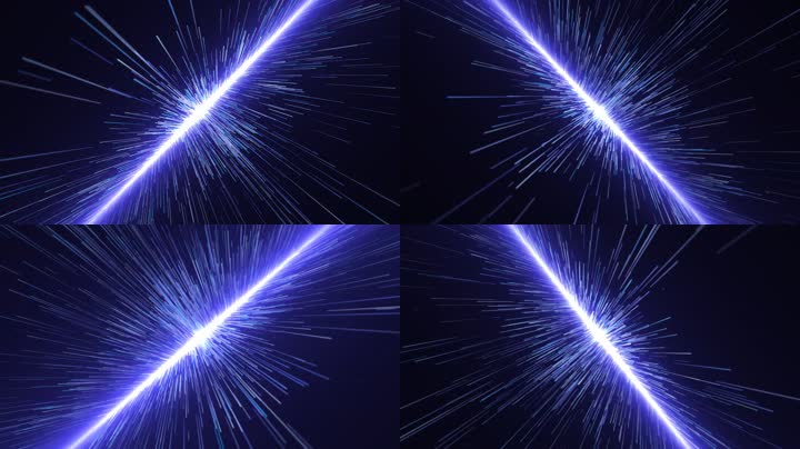 蓝色粒子光线隧道（循环）