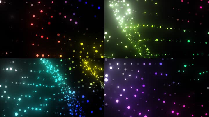 绚丽粒子灯光空间旋转led视频（循环）