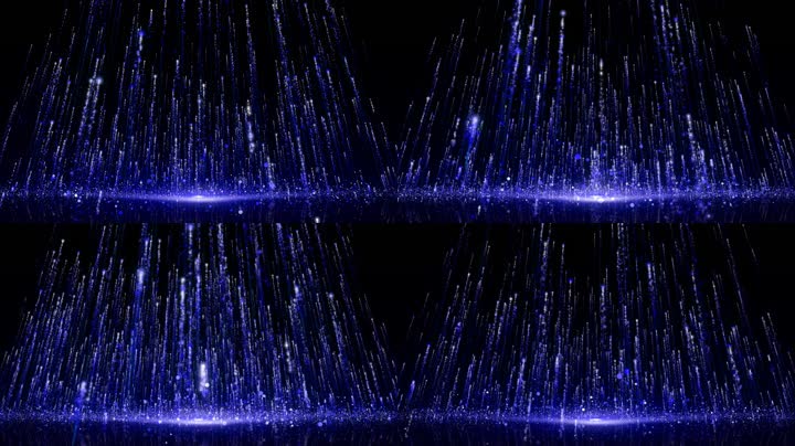 蓝色粒子梦想舞台led视频（循环通道）