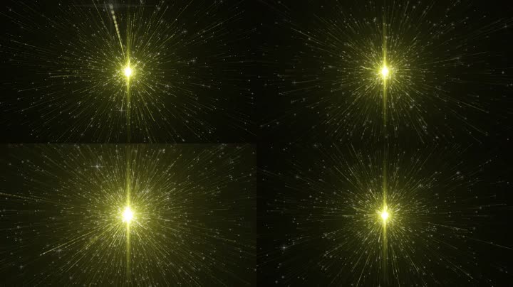 唯美金色粒子放射发散星空（循环）