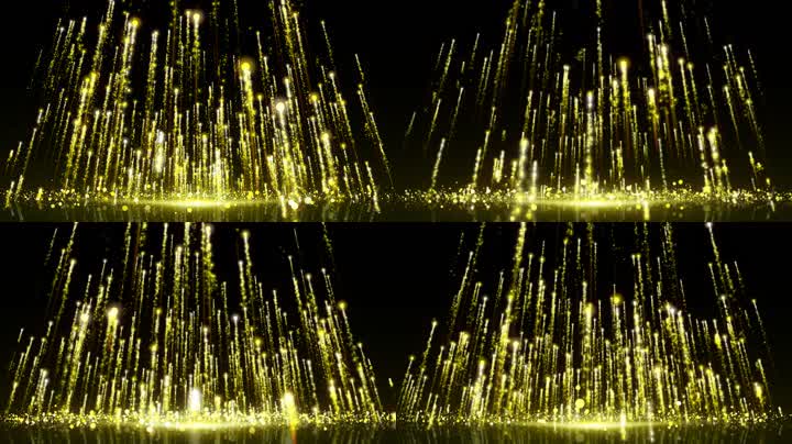 大气金色粒子升起led视频（循环通道）