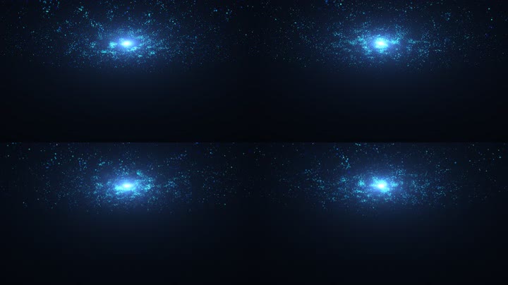 蓝色粒子宇宙星辰舞台背景（循环）