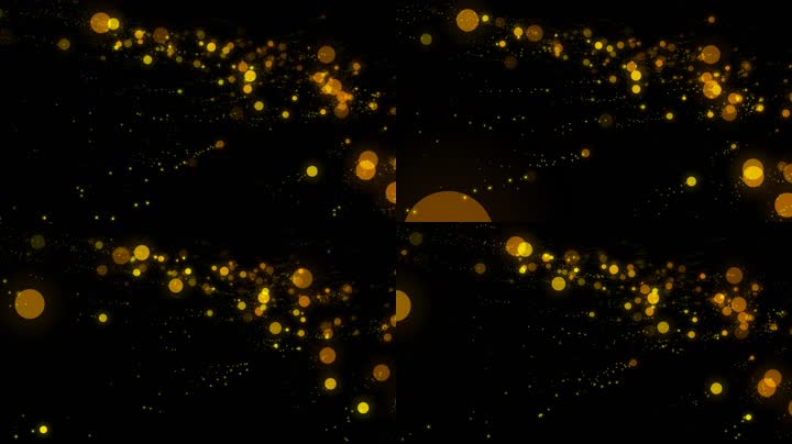 唯美金色粒子光斑舞台背景（循环通道）