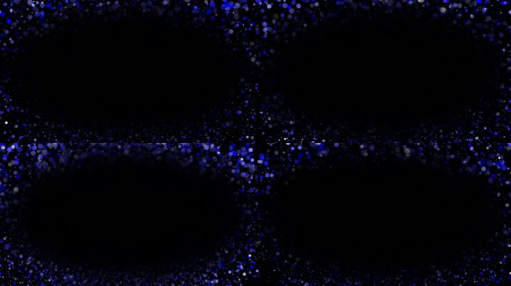 蓝色粒子光斑边框特效素材（循环通道）