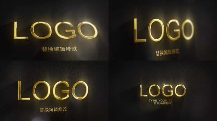 金色质感LOGO标志演绎 
