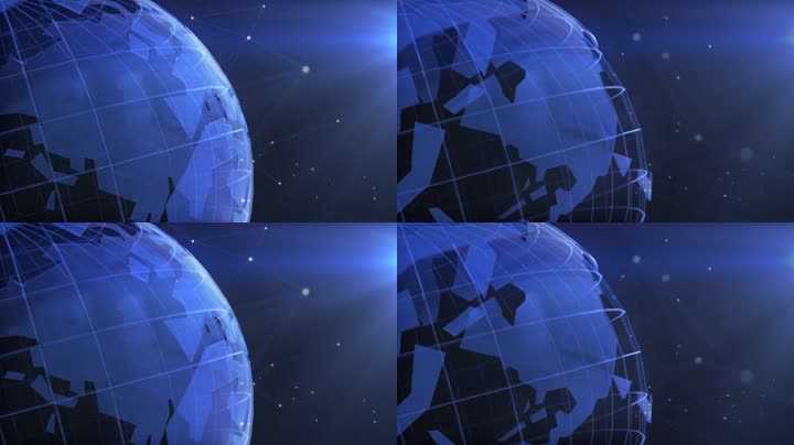 全息科技地球背景视频（循环）