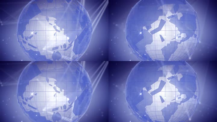 全息科技地球光效背景视频（循环）
