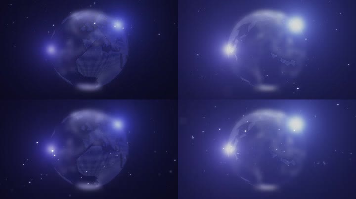 科技地球星空背景视频（循环）