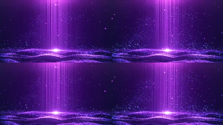 梦幻紫色粒子循环