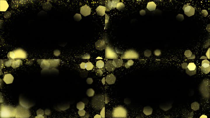 金色粒子光斑边框通道循环