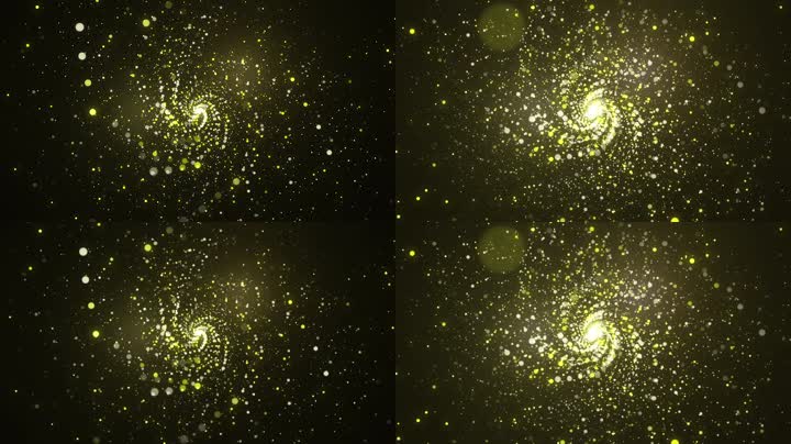 金色粒子旋涡宇宙背景循环