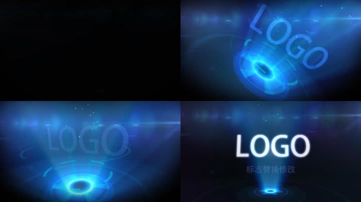 科幻全息投影LOGO标志演绎 