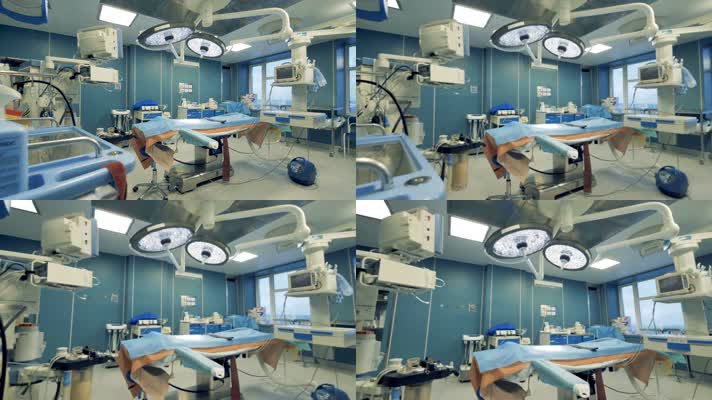 带医疗电子设备的现代手术室实拍视频