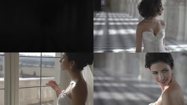 穿婚纱的美女实拍蒂米琪婚紗形象宣传片