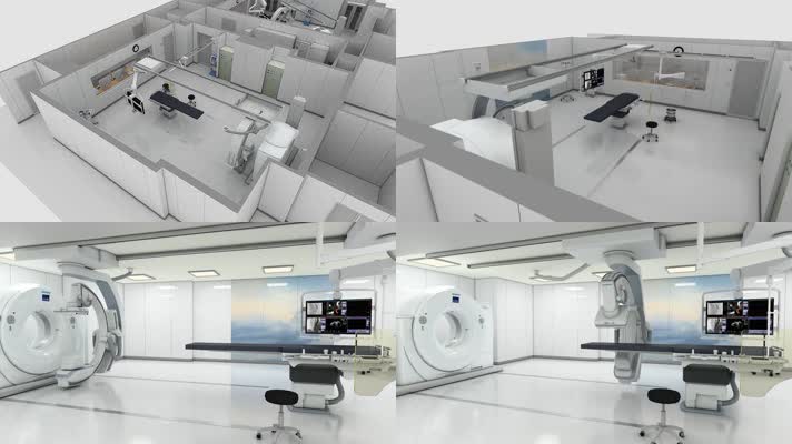 医院高级放射螺旋CT三维动画