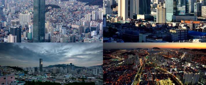 4K韩国釜山国际金融中心全景
