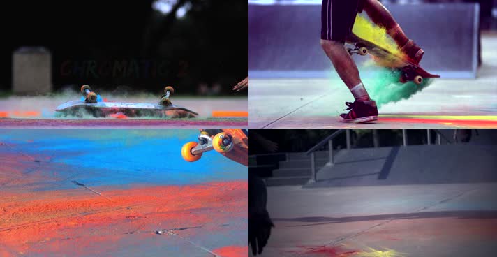 滑板艺术色彩