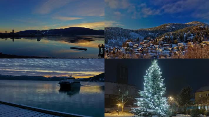 挪威圣诞节美丽风景宣传片