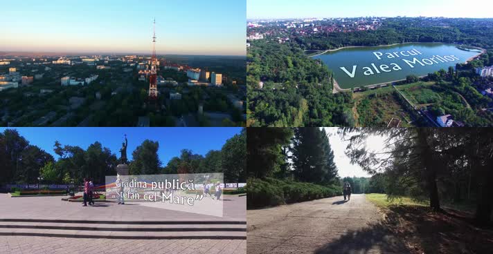 4K摩尔多瓦共首都基希讷乌最佳城市公园