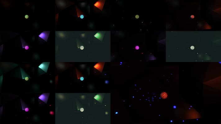 5组色彩光球爆发魔幻LED