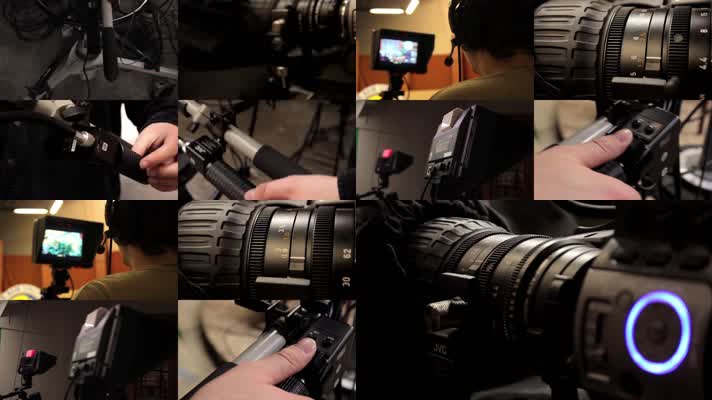 9段电视直播室摄像机监视器